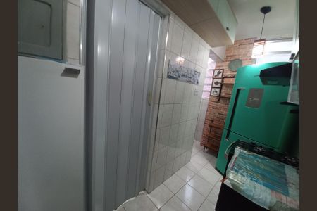 Cozinha de apartamento para alugar com 1 quarto, 30m² em Centro, São Vicente