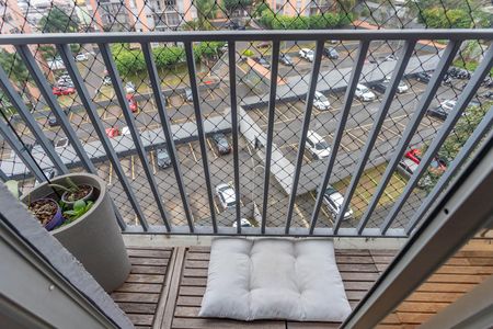 Varanda da sala  de apartamento à venda com 2 quartos, 48m² em Vila Santa Luzia, Diadema