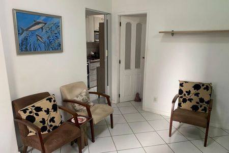 Sala de apartamento para alugar com 1 quarto, 55m² em Boqueirão, Santos