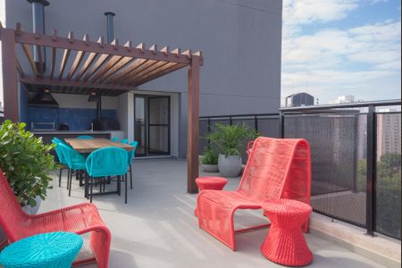 Studio à venda com 34m², 1 quarto e sem vagaChurrasqueira