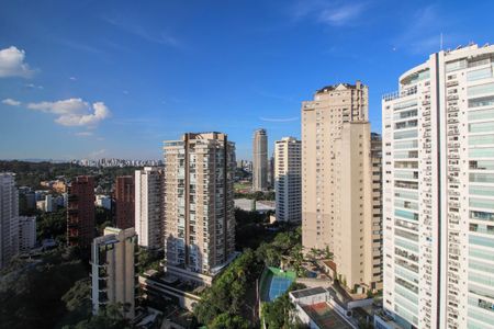 Vista Sala  de apartamento à venda com 2 quartos, 77m² em Jardim Fonte do Morumbi, São Paulo