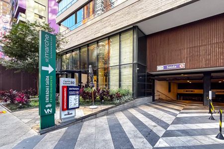Apartamento para alugar com 80m², 1 quarto e 2 vagasfachada do predio