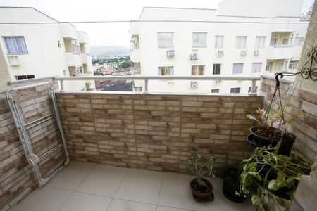 Varanda da Sala de apartamento à venda com 3 quartos, 74m² em Taquara, Rio de Janeiro