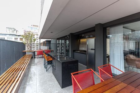 Studio para alugar com 38m², 1 quarto e 1 vagaChurrasqueira