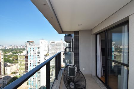 varanda sala de apartamento para alugar com 1 quarto, 75m² em Pinheiros, São Paulo