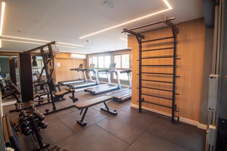 Studio para alugar com 28m², 1 quarto e sem vaga Studio para alugar com 28m², 1 quarto e sem vagaÁrea comum - Academia
