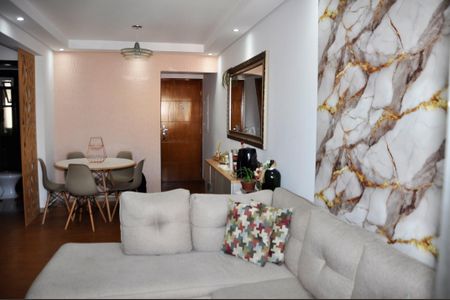 Detalhe - Sala e Sala de Jantar com Varanda de apartamento à venda com 3 quartos, 86m² em Vila Mangalot, São Paulo