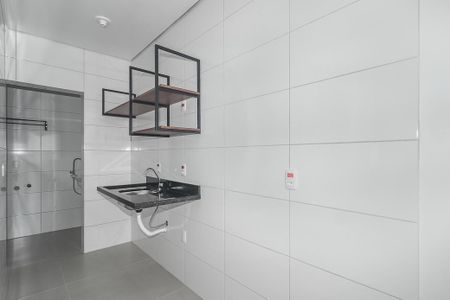 Cozinha de apartamento para alugar com 1 quarto, 26m² em Costa E Silva, Porto Alegre
