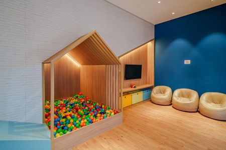 Apartamento à venda com 46m², 1 quarto e 1 vaga Apartamento à venda com 46m², 1 quarto e 1 vagaÁrea comum - Brinquedoteca