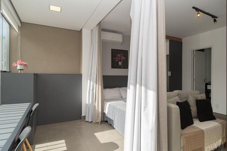 Varanda do Quarto de kitnet/studio à venda com 1 quarto, 31m² em Jardins, São Paulo