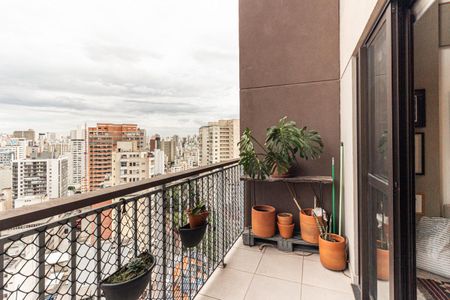 Varanda da Sala de kitnet/studio à venda com 1 quarto, 48m² em República, São Paulo