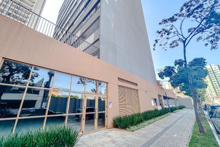 Studio para alugar com 24m², 1 quarto e sem vagaFachada com Plaquinha