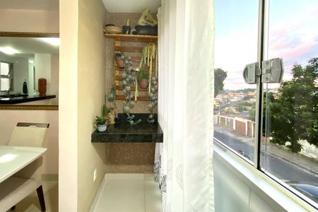 Varanda da Sala de apartamento à venda com 3 quartos, 78m² em Goiânia, Belo Horizonte