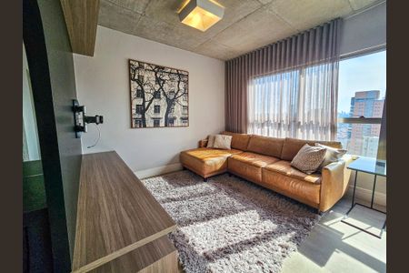 Sala de apartamento para alugar com 1 quarto, 74m² em Santo Amaro, São Paulo