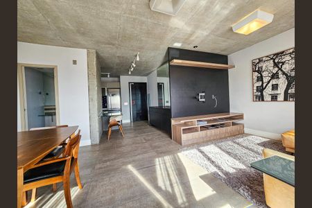 Sala de apartamento para alugar com 1 quarto, 74m² em Santo Amaro, São Paulo