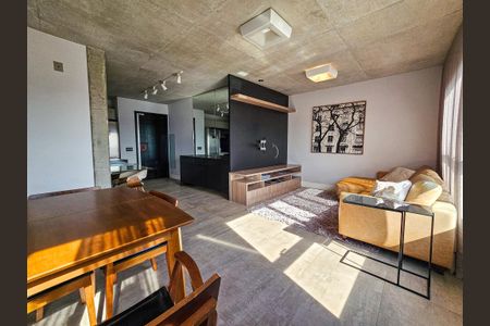 Sala de apartamento para alugar com 1 quarto, 74m² em Santo Amaro, São Paulo
