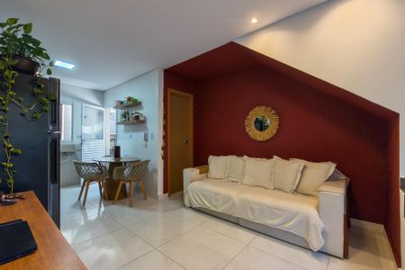 Sala de casa de condomínio para alugar com 2 quartos, 60m² em Aviação, Praia Grande