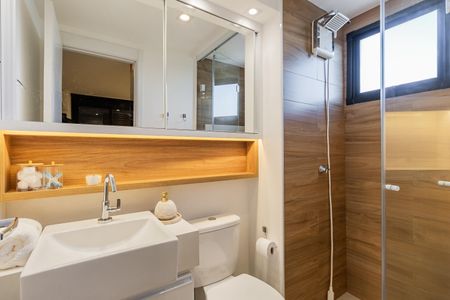 Studio para alugar com 27m², 1 quarto e sem vaga Studio para alugar com 27m², 1 quarto e sem vagaBanheiro