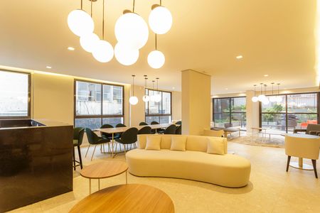 Studio para alugar com 27m², 1 quarto e sem vaga Studio para alugar com 27m², 1 quarto e sem vagaÁrea comum - Salão de festas