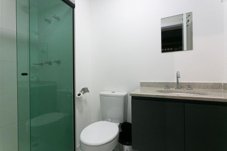 Studio para alugar com 32m², 1 quarto e sem vaga Studio para alugar com 32m², 1 quarto e sem vagaBanheiro