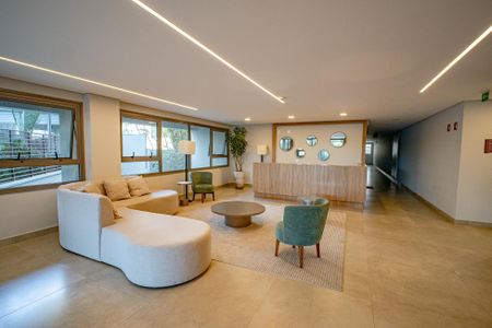 Studio para alugar com 34m², 1 quarto e 1 vagaHall social