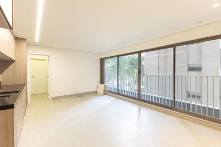 Sala/Cozinha de apartamento à venda com 2 quartos, 67m² em Indianópolis, São Paulo