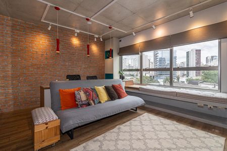 Sala de apartamento para alugar com 1 quarto, 70m² em Itaim Bibi, São Paulo