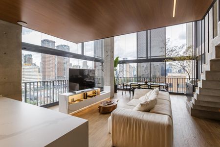 Sala de apartamento para alugar com 1 quarto, 90m² em Vila Nova Conceição, São Paulo