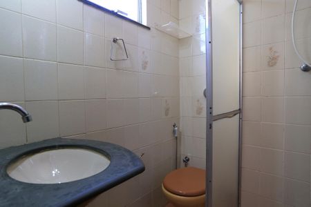 Banheiro da Suíte de apartamento à venda com 1 quarto, 58m² em Santa Tereza, Belo Horizonte