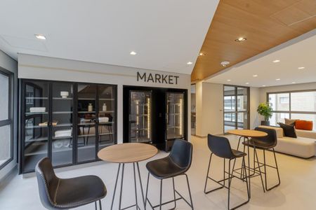 Studio para alugar com 27m², 1 quarto e sem vaga Studio para alugar com 27m², 1 quarto e sem vagaÁrea comum - Mercado