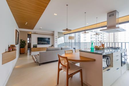 Sala/Cozinha de apartamento para alugar com 1 quarto, 71m² em Jardim das Acacias, São Paulo