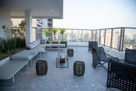 Área comum de kitnet/studio para alugar com 1 quarto, 30m² em Santo Amaro, São Paulo