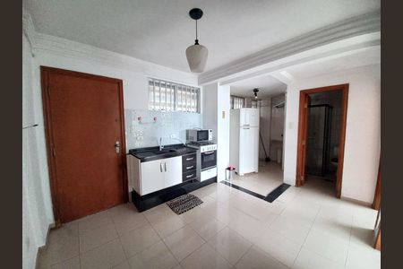 Cozinha e Sala de apartamento para alugar com 1 quarto, 56m² em Ilha Porchat, São Vicente