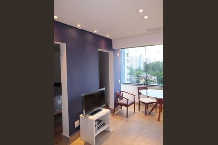 Sala de apartamento à venda com 1 quarto, 37m² em Paraíso do Morumbi, São Paulo
