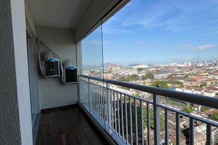 Varanda da Sala de apartamento para alugar com 1 quarto, 49m² em Vila Matias, Santos