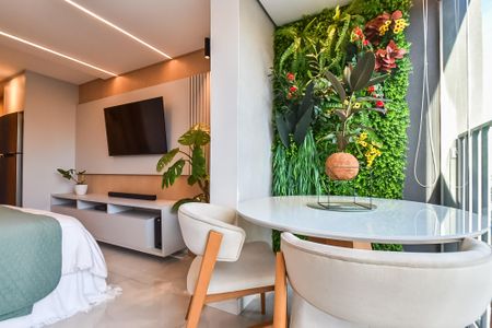 Studio à venda com 27m², 1 quarto e sem vagaVaranda