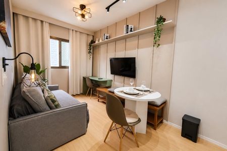 Sala de apartamento para alugar com 1 quarto, 25m² em Bela Vista, São Paulo
