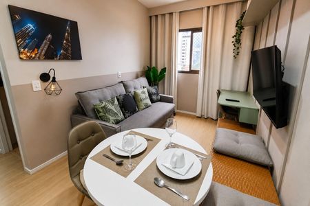 Sala de apartamento para alugar com 1 quarto, 25m² em Bela Vista, São Paulo