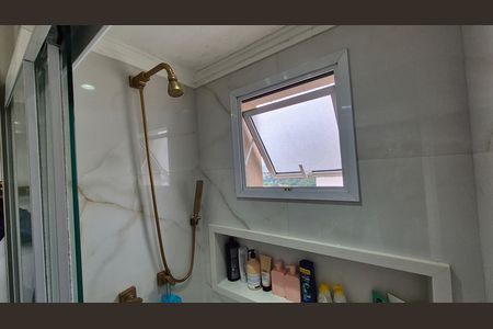 Banheiro da suíte de apartamento à venda com 2 quartos, 90m² em Vila Apiai, Santo André