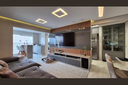 Sala de apartamento à venda com 2 quartos, 90m² em Vila Apiai, Santo André