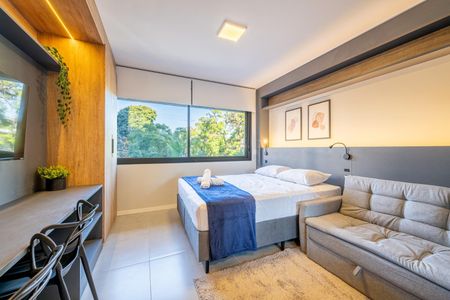 Studio para alugar com 26m², 1 quarto e 1 vaga Studio para alugar com 26m², 1 quarto e 1 vagaQuarto