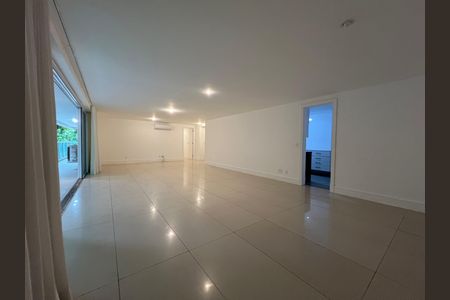 Apartamento para alugar com 229m², 4 quartos e 2 vagas Apartamento para alugar com 229m², 4 quartos e 2 vagasEspaço amplo e iluminado com piso de porcelanato e paredes brancas, sem mobiliário ou decoração.