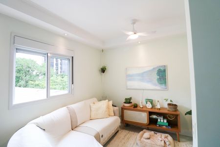 Sala / Cozinha de apartamento à venda com 2 quartos, 75m² em Santo Amaro, São Paulo