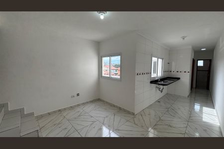Sala - Cozinha de apartamento para alugar com 2 quartos, 100m² em Vila Clarice, Santo André