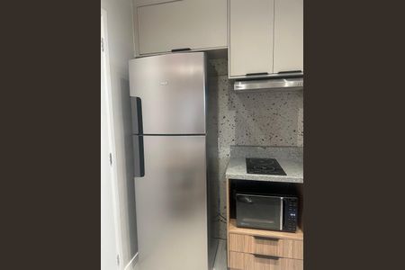 Cozinha de apartamento à venda com 1 quarto, 27m² em Moema, São Paulo
