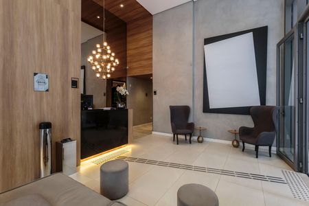 Studio para alugar com 25m², 1 quarto e sem vaga Studio para alugar com 25m², 1 quarto e sem vagaHall social