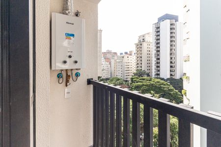 Varanda do Quarto de apartamento para alugar com 1 quarto, 26m² em Higienópolis, São Paulo