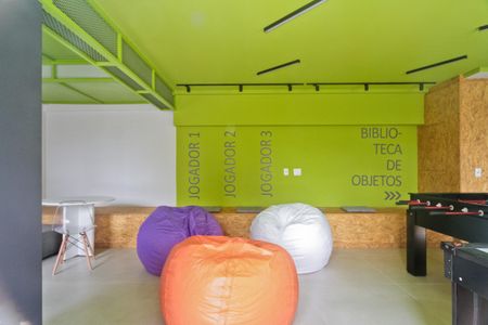 Apartamento para alugar com 32m², 1 quarto e sem vaga Apartamento para alugar com 32m², 1 quarto e sem vagaSalão de jogos