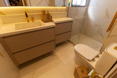 Apartamento para alugar com 130m², 3 quartos e 2 vagasBanheiro da Suíte 1