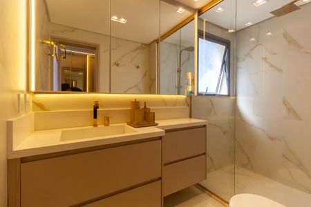 Apartamento para alugar com 130m², 3 quartos e 2 vagasBanheiro da Suíte 1